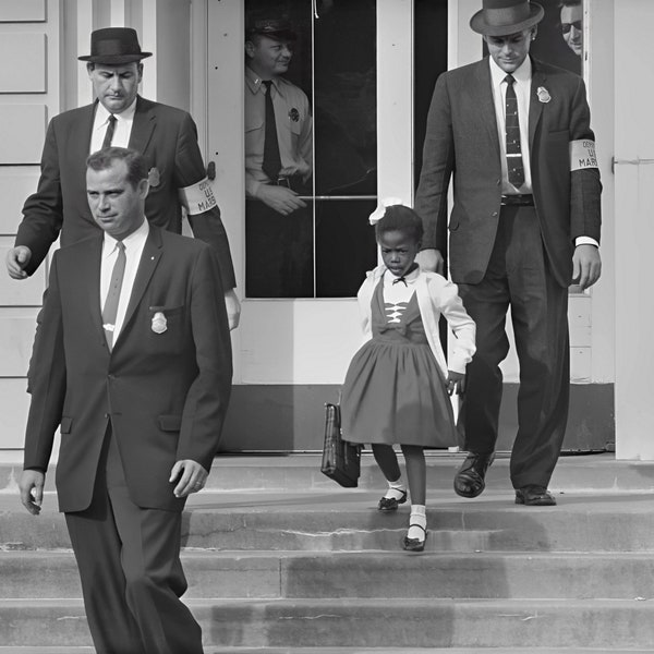 Ruby Bridges Photo Black Girl Art African American Woman Gift Black History Wall Art Prints Black Decor Feminism Gift DIGITAL DOWNLOAD