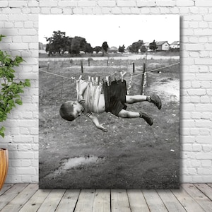 Funny Mom Laundry Room Print: Vintage &#39;Dirty Kid&#39; Photo Art