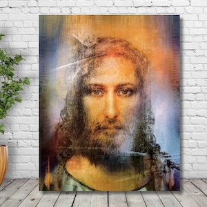 Jesus Wall Art Print Shroud of Turin Photo Religious Art Christian Decor Catholic History Church Office Decor Christ Easter Gift