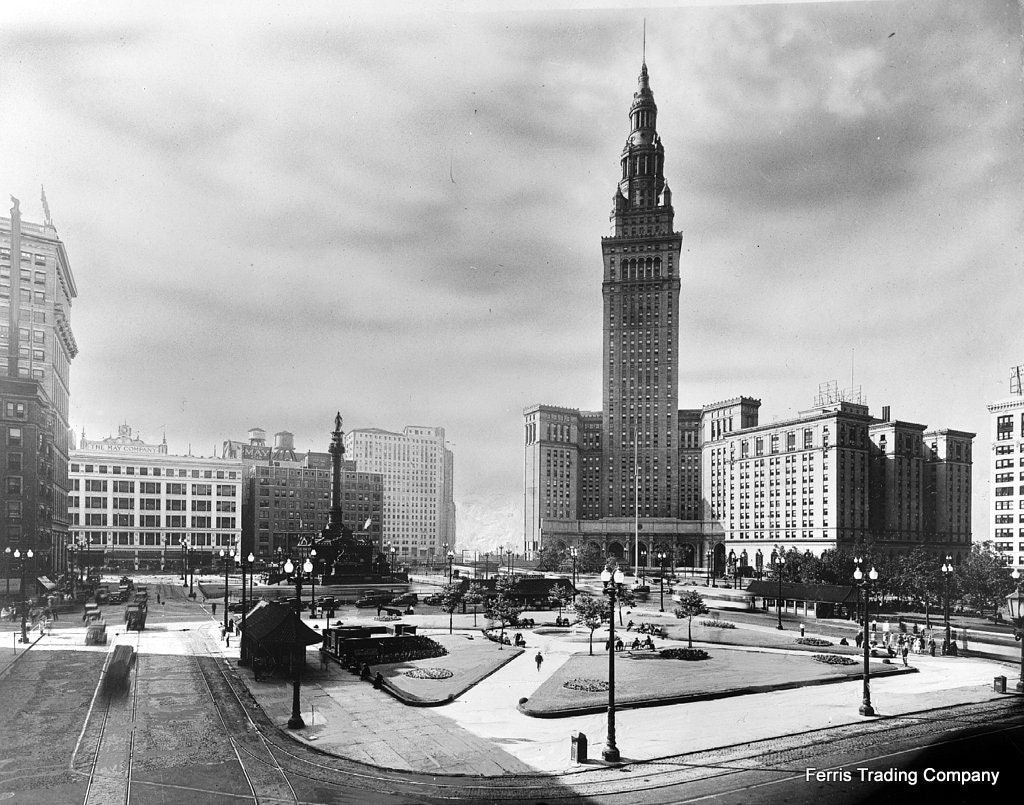 Cleveland Art Public Square Vintage Photograph Print