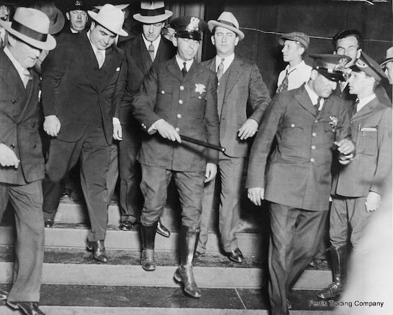Al Capone Arrest Chicago 1930s Photo Prohibition Etsy