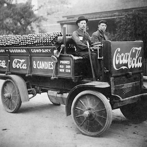 Vintage Coca Cola Truck Photo: Collectible Coke Advertising Print