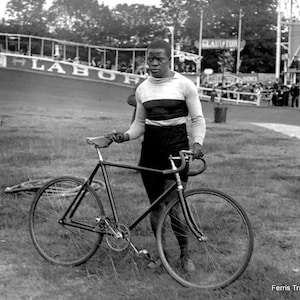 Major Taylor Cyclist: Vintage Cycling Photograph Art Print