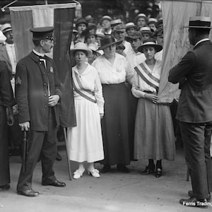Suffragette Protest Photo: Vintage Women&#39;s Rights Print