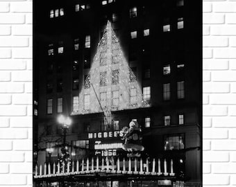 Christmas Photo - Higbee's - Cleveland - Ohio - 1956 - Christmas - Cleveland, OH - Photo - Photograph - Print - Picture Vintage