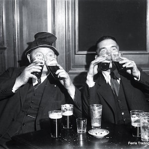 Prohibition - Photo - 1920s - Beer - Drinking - Photograph - Speakesy - Brewery - Bar - Decor - Man Cave - Bootlegging - Whiskey - Tavern