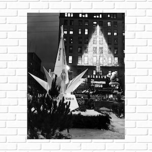 Christmas Photo - Higbee&#39;s - Cleveland - OHIO - 1956 -  Public Square - Photograph - Ohio - Print - Christmas Vintage