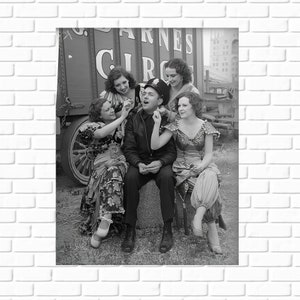 Circus Billboards, 1936. Vintage Photo Reproduction Print