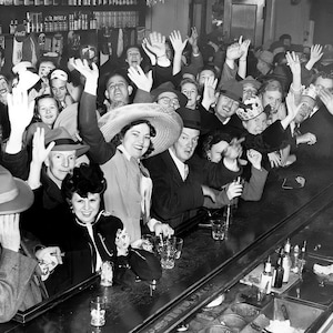 Bar Celebration Prohibition Repeal Decor Speakeasy Wall Art 1930s Vintage Photo Great Gatsby Wedding Party Print