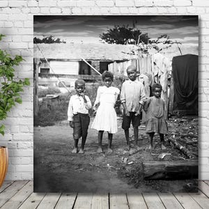 Vintage African American Children Photo Black History Art Civil Rights Wall Art Historic Southern Life Print