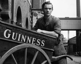 Vintage Guinness Beer Cart Photo: Speakeasy Bar Decor