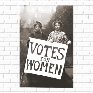 Vintage Photo of Women Advocating for Voting Rights During the Suffrage Movement Feminism Feminist Art Decor