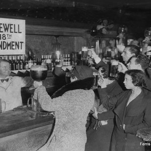 Vintage Photo Prohibition Wall Art Bar Cart Decor Accessories