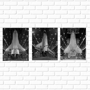 Space Shuttle Discovery Photo Prints: NASA History Wall Art, Set of 3