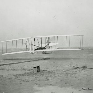 Wright Brothers First Flight - 1903 - Photo - Kitty Hawk - NC - Photograph - Picture Vintage