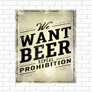 May include: A vintage-style poster with a distressed, beige background. The poster features black text that reads 