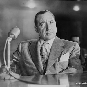 Frank Costello - 1950 - Photo- Prohibition - Photograph - United States - Senate - Mobster - Mafia - Man Cave - Wall Art - Tavern - Bar