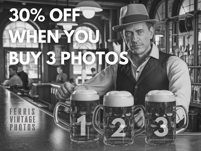 Vintage Guinness Beer Cart Photo: Speakeasy Bar Decor image 2