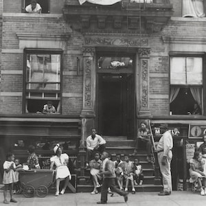 Black American History Art Harlem Street Scene 1937 Vintage Photography African American Wall Decor