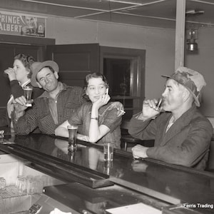 Drinking at a Saloon - 1937 - Photo - Craigville - Minnesota Vintage