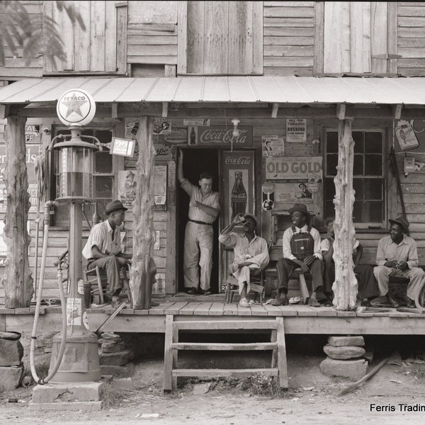 Country Store - African Americans - Photo - 1939 - Black History - North Carolina - American History - Photograph - Picture Vintage