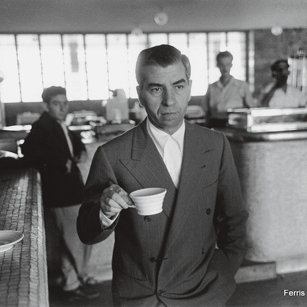 Lucky Luciano - Sipping Tea - Mafia - Photo - Mob - Boss - Photograph - Print - Wall Art - Wall Decor - Art - Man Cave - NYC - Prohibition