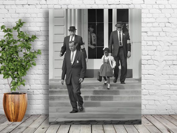 Ruby Bridges Print: 1960 Civil Rights History, Black American Art