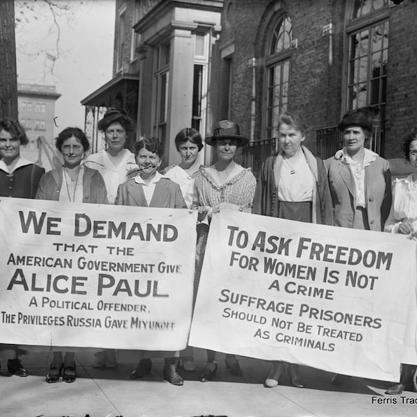 Women's Suffrage Movement - 1917 - Alice Paul - Civil Rights - Women's Rights - Equal Rights - Feminism - Freedom - Liberty - Rights - Art