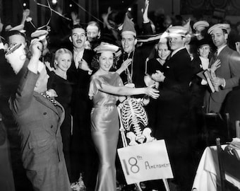 Prohibition Era Party Photo | Vintage Speakeasy Bar Art Print