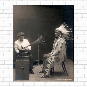 Vintage 1916 Photo: Piegan Blackfeet Mountain Chief Portrait