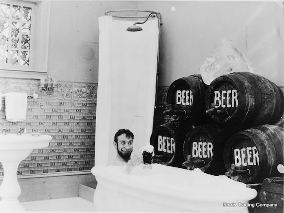 Beer Bath Vintage Photo Bath Tub Decor Speakeasy Etsy