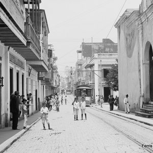 San Juan - Puerto Rico - 1906 - Calle de San Francisco Vintage