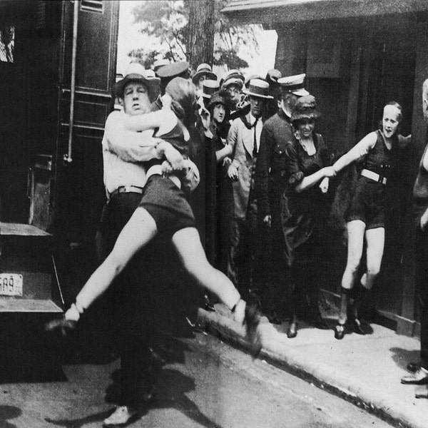 Speakeasy Bust - Prohibition - Liquor - Women - Fighting - Police - Photo - Speakeasy - 18th Amendment - History - Vintage - Photography