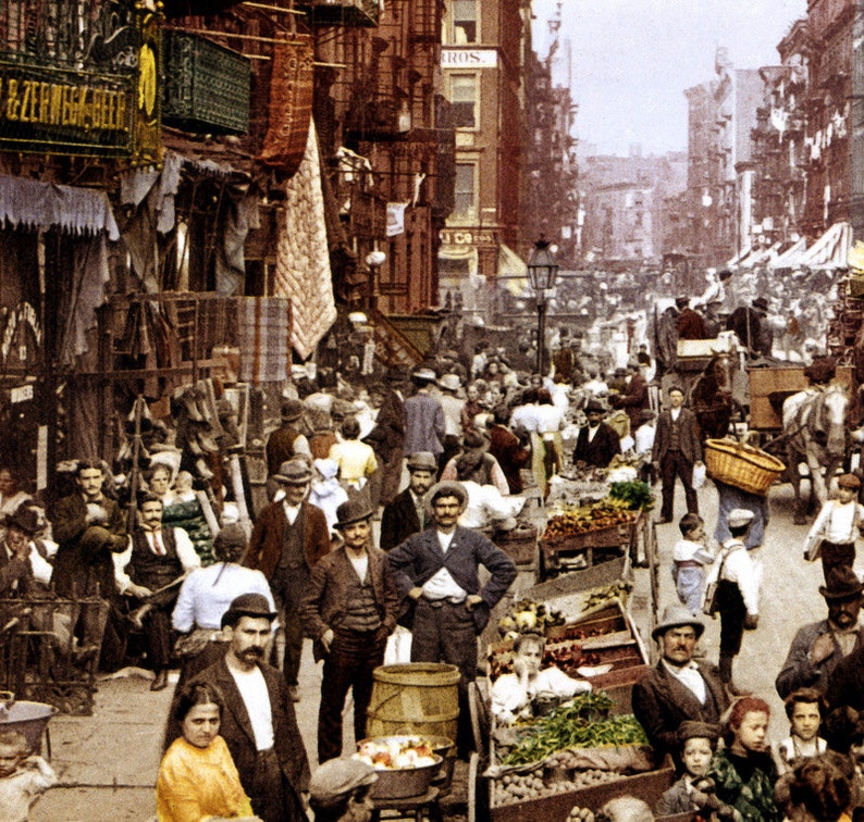 New York City Mulberry Street 1900 Photo Print Etsy