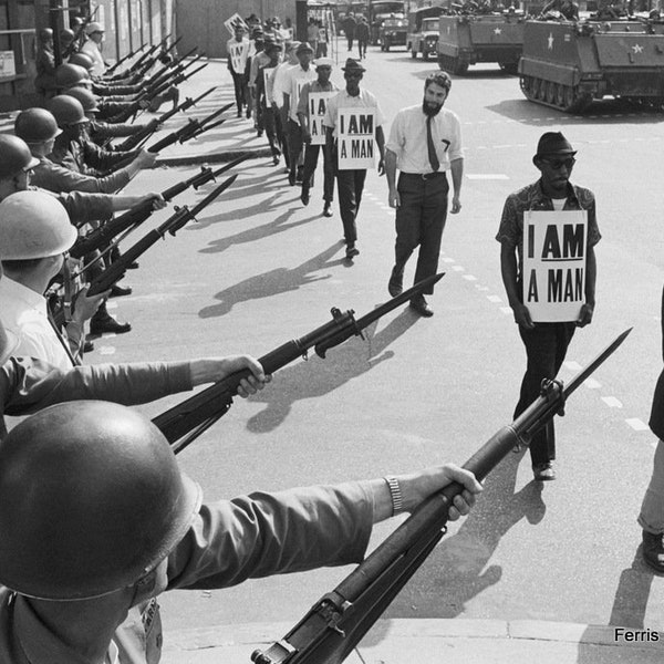 African American - Photo - Art - Civil Rights - I am a man - Vintage - 1960s - Photo - Segregation - Black History Month - America