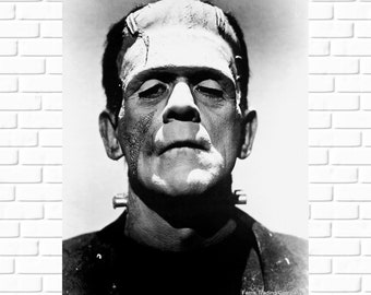 Halloween - Decoración - Foto -Frankenstein - Impresión - Boris Karloff - La novia de Frankenstein - Vintage - Película de terror