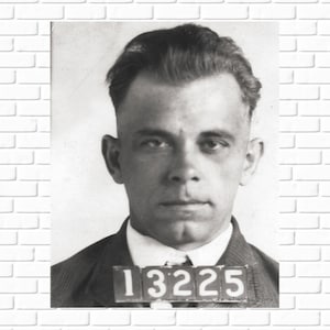 John Dillinger - Mugshot - Photo - 1930s - Photograph - Picture Vintage