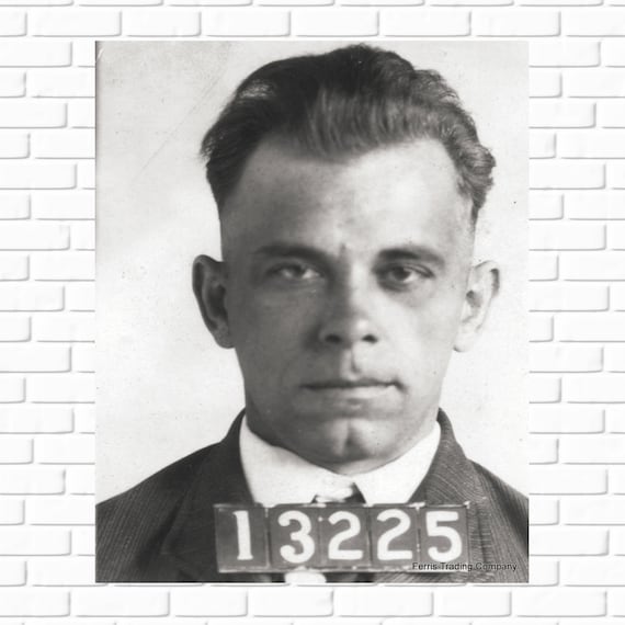 American Bank Robber JOHN DILLINGER Glossy 11x14 Photo Machine Gun Poster Print