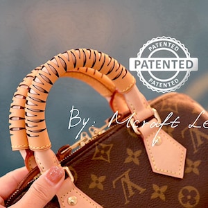 Mcraft® Vachettaレザーハンドルプロテクター/ストラップカバーは、Speedy 20 30、Alma bb pmなどと互換性のあるラウンドハンドル用に作られています。特許取得済み