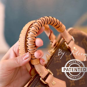 Protector de mango de cuero vachetta Mcraft® para Speedy, Alma, Onthego, Speedy Bandoulière/soft.