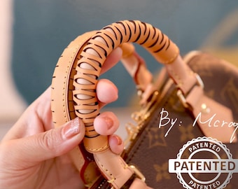 Protector de mango de cuero vachetta Mcraft® para Speedy, Alma, Onthego, Speedy Bandoulière/soft.