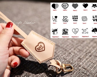 Handmade Vachetta Leather Key Bell Clochette: 'Love' Bag Charm