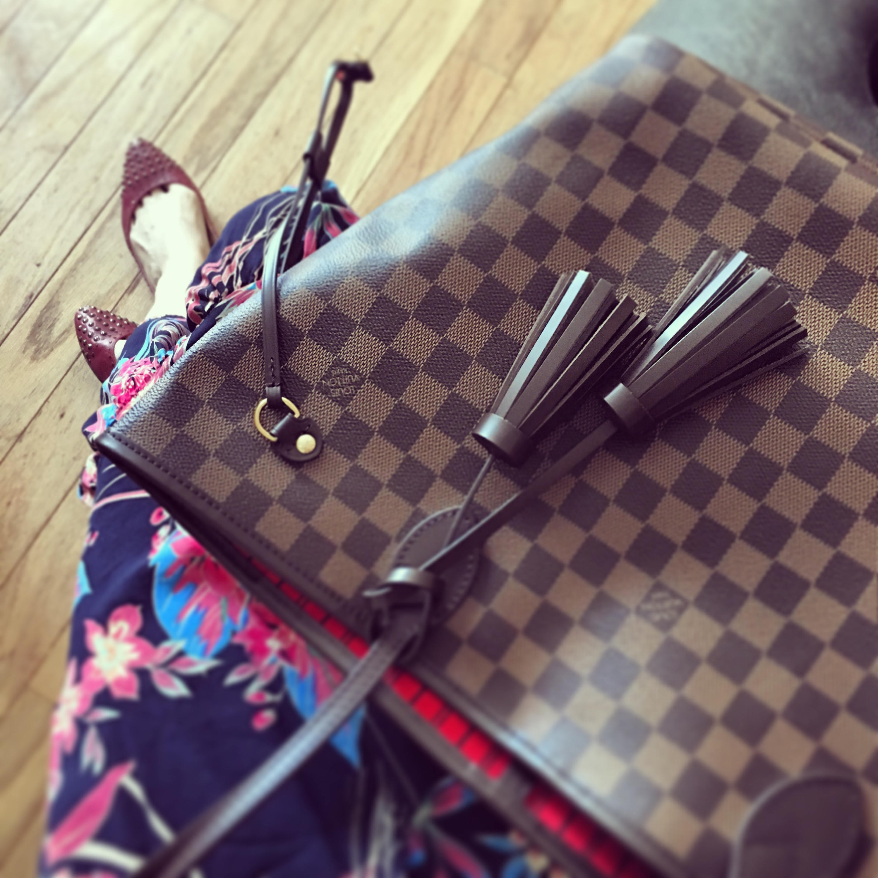 Mcraft handmade brown leather tassel purse charm bag charm Etsy