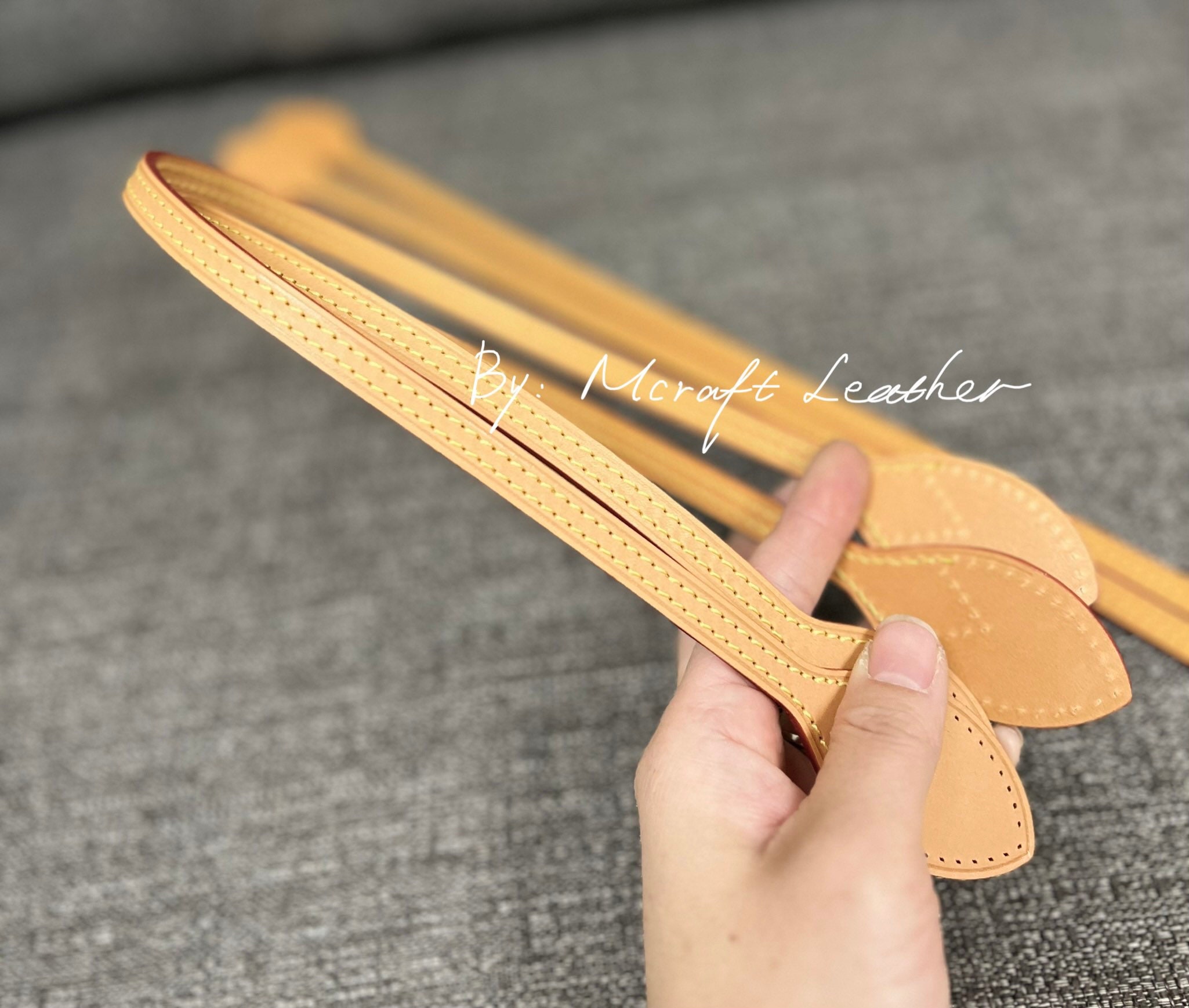 Mcraft Handmade Patina Vachetta Leather Shoulder Strap Repair 