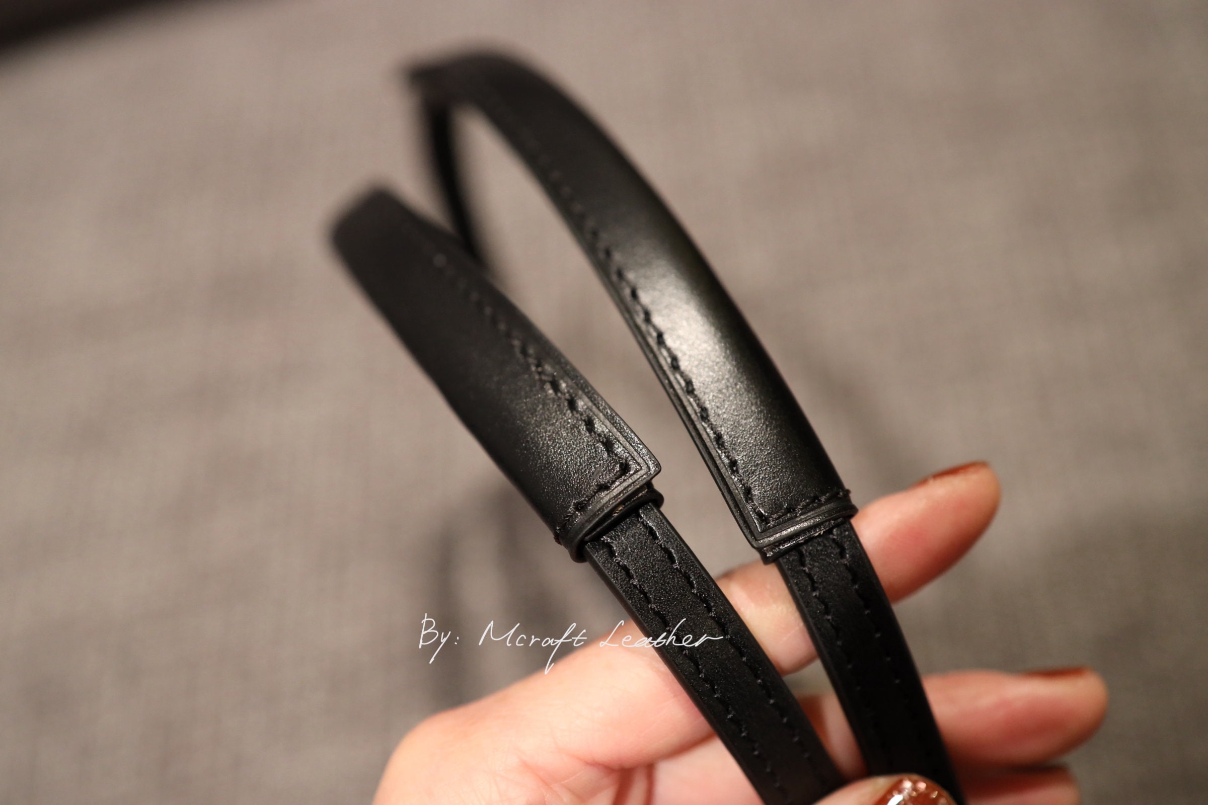 Mcraft® Handmade Black Leather Handle Protector/strap Cover 