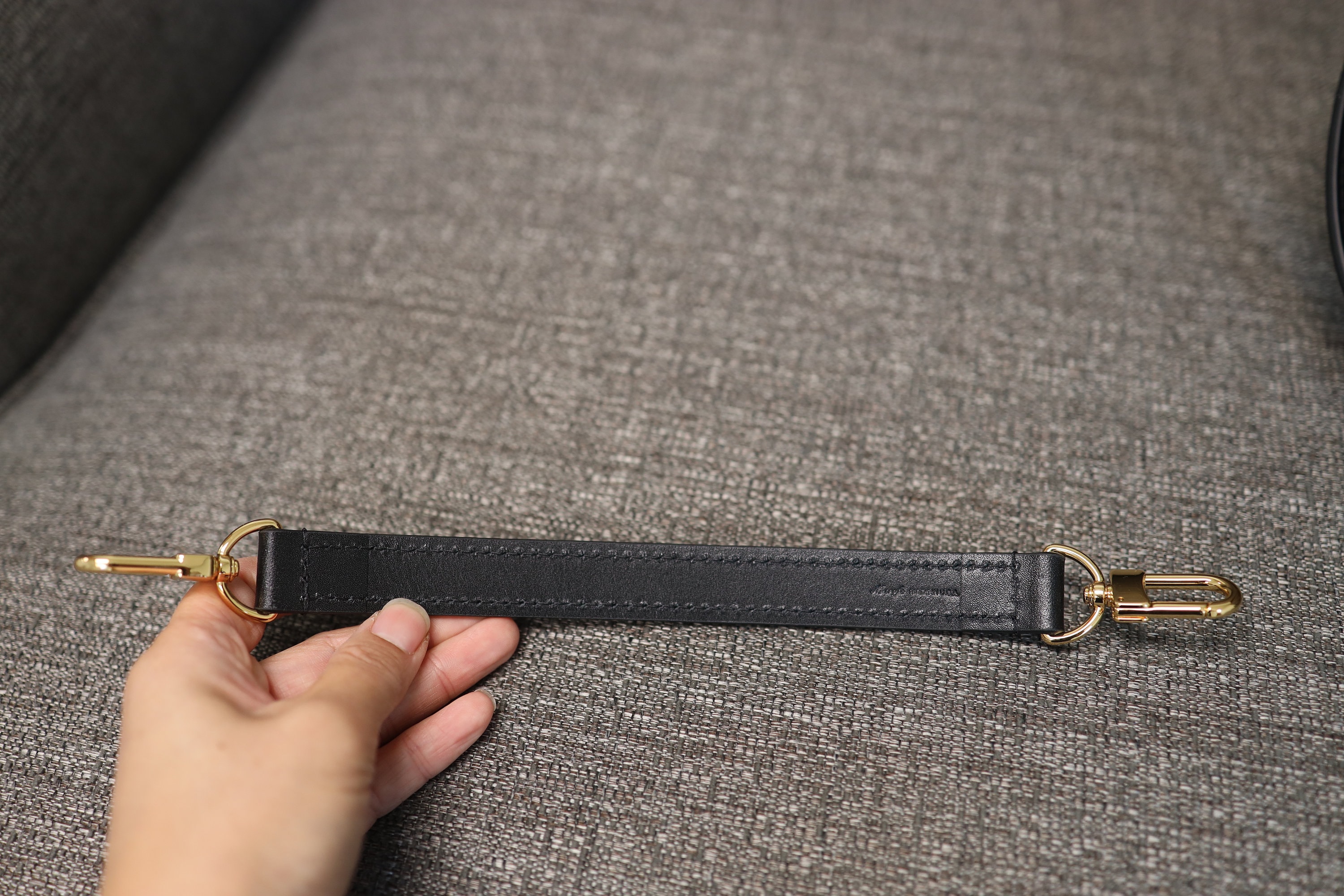 Mcraft® 12 and 15 20mm Black Leather Handle Strap Compatible 