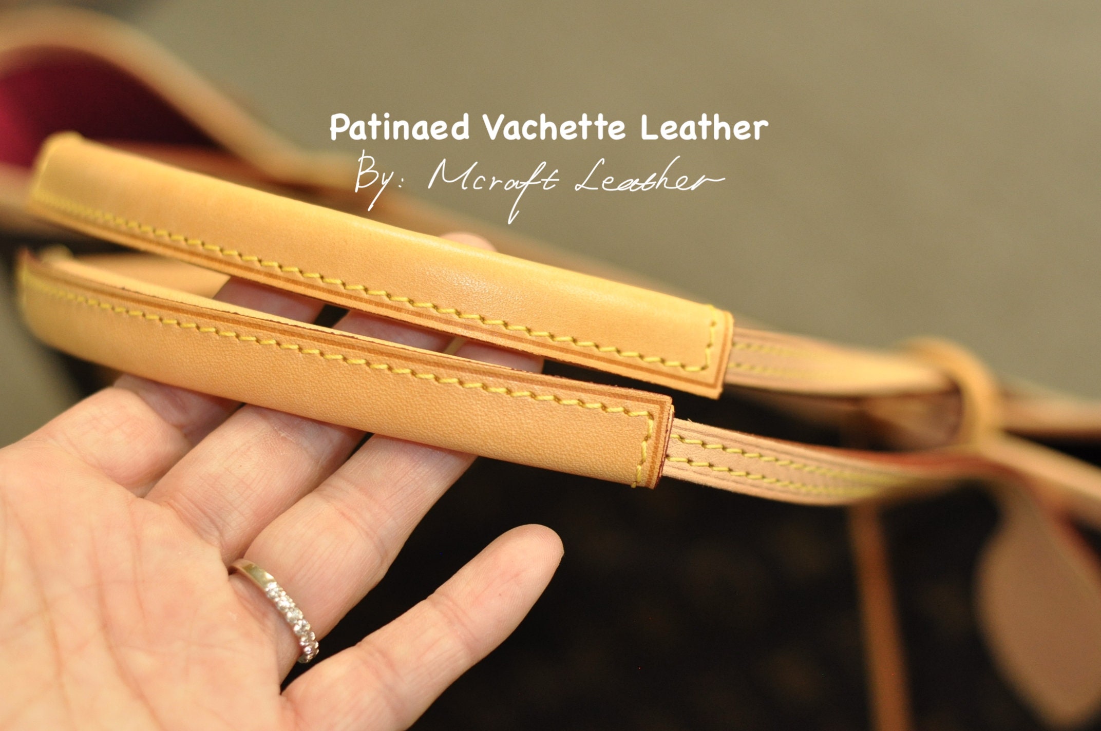 Mcraft® Handmade Vachetta Leather Zipper Pull Zipper Protector 