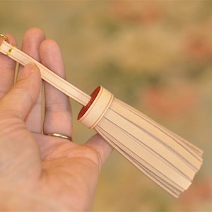 Mcraft Vachetta Leather Tassel Purse Charm: Match neverfull, speedy, Alma, and more