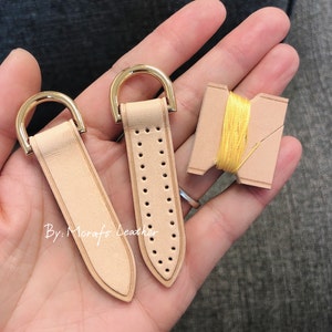 Mcraft® handgemaakte grote leren lipjes, compatibel met Monogram- en Damer Azur-tassen (prijs is voor 1 stuk. GEEN RETOUR)
