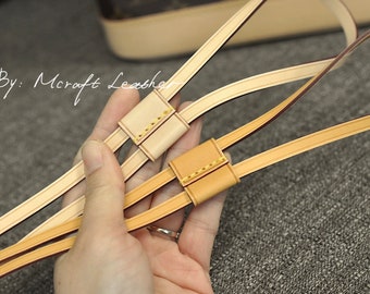 Pasador de cordón de cuero vachetta Mcraft para bolsos estilo cubo: Noe NM/GM/BB